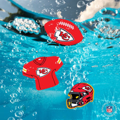 BigMouth Inc Collabs|Pool | NFL Neoprene Diving Toys - Kansas City Chiefs (Set of 3)