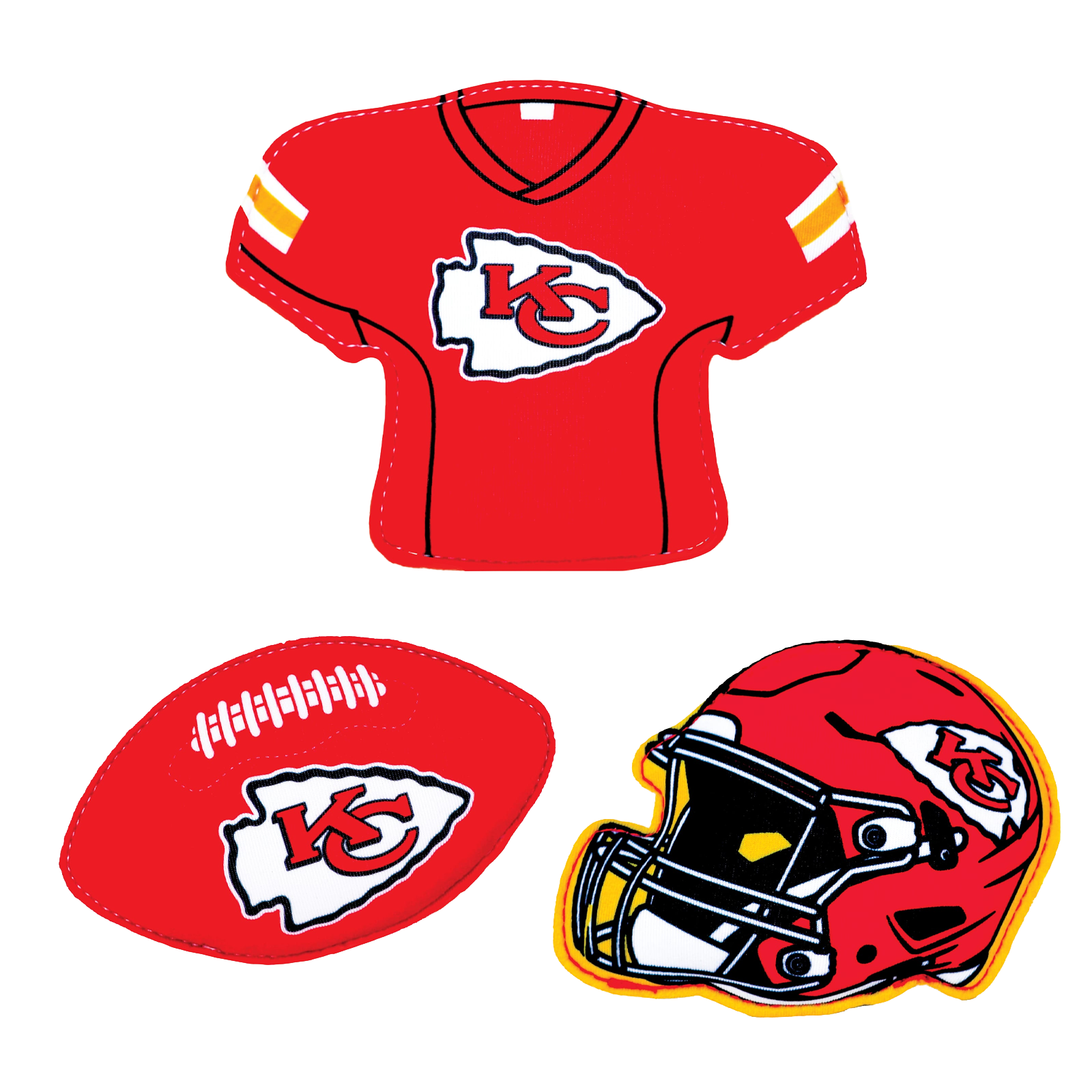 BigMouth Inc Collabs|Pool | NFL Neoprene Diving Toys - Kansas City Chiefs (Set of 3)
