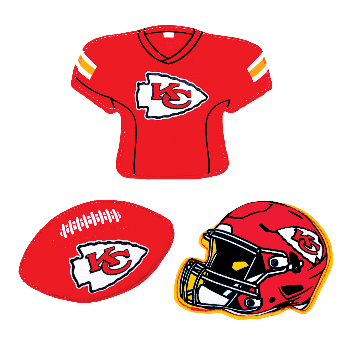 BigMouth Inc Collabs|Pool | NFL Neoprene Diving Toys - Kansas City Chiefs (Set of 3)