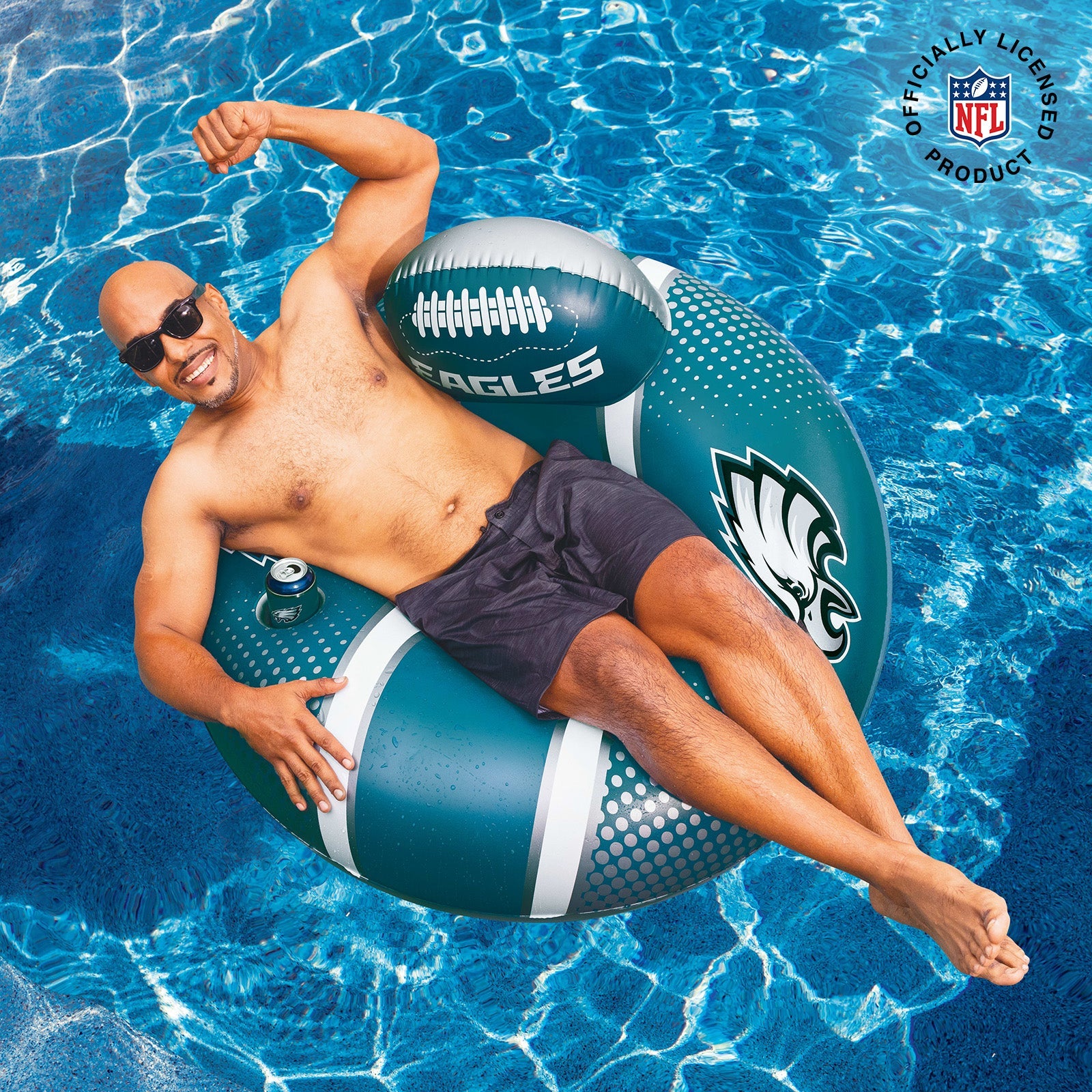 BigMouth Inc Pool|Collabs | Philadelphia Eagles 42 in Pool Float with cupholder and backrest