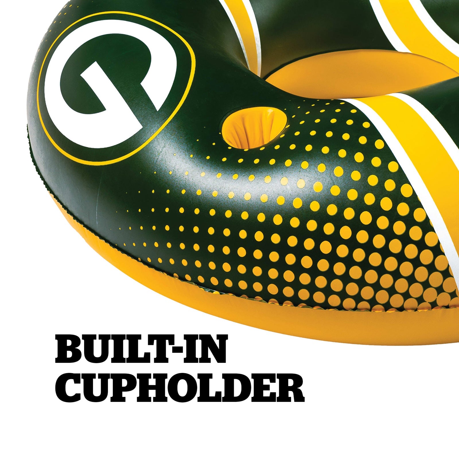 BigMouth Inc Pool|Collabs | Green Bay Packers 42 in Pool Float with cupholder and backrest
