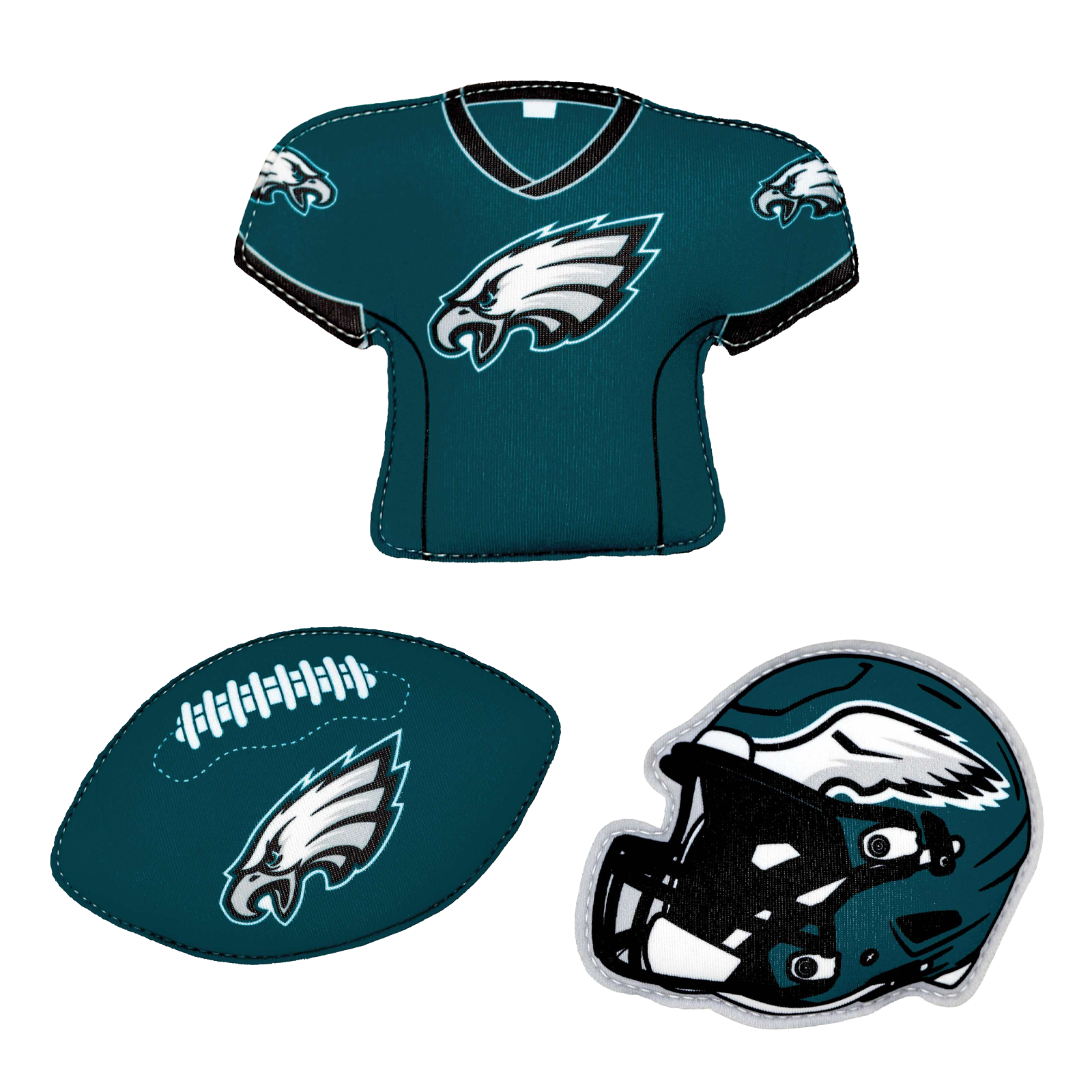 BigMouth Inc Pool|Collabs | NFL Neoprene Diving Toys - Philadelphia Eagles (Set of 3)
