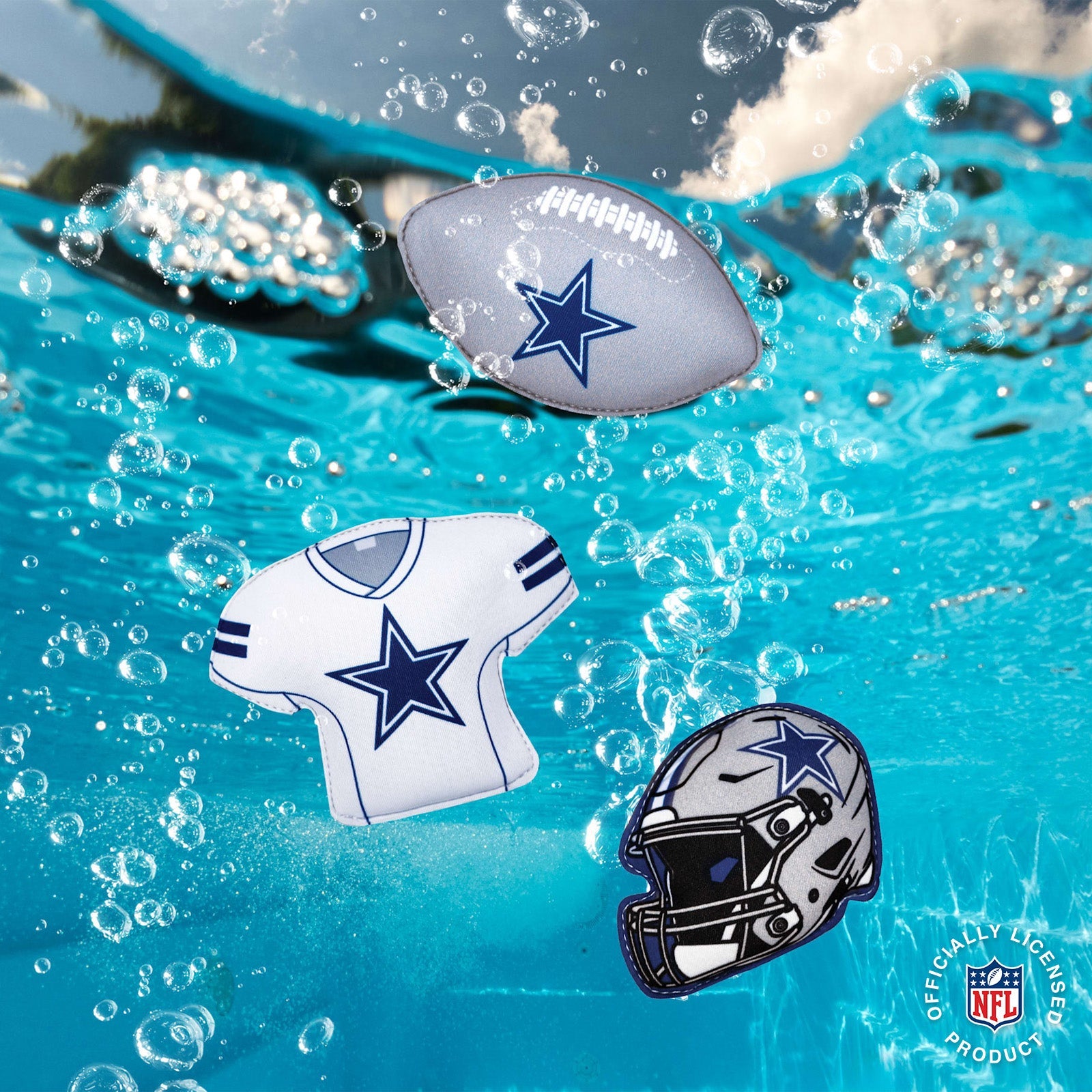 BigMouth Inc Pool|Collabs | NFL Neoprene Diving Toys - Dallas Cowboys (Set of 3)