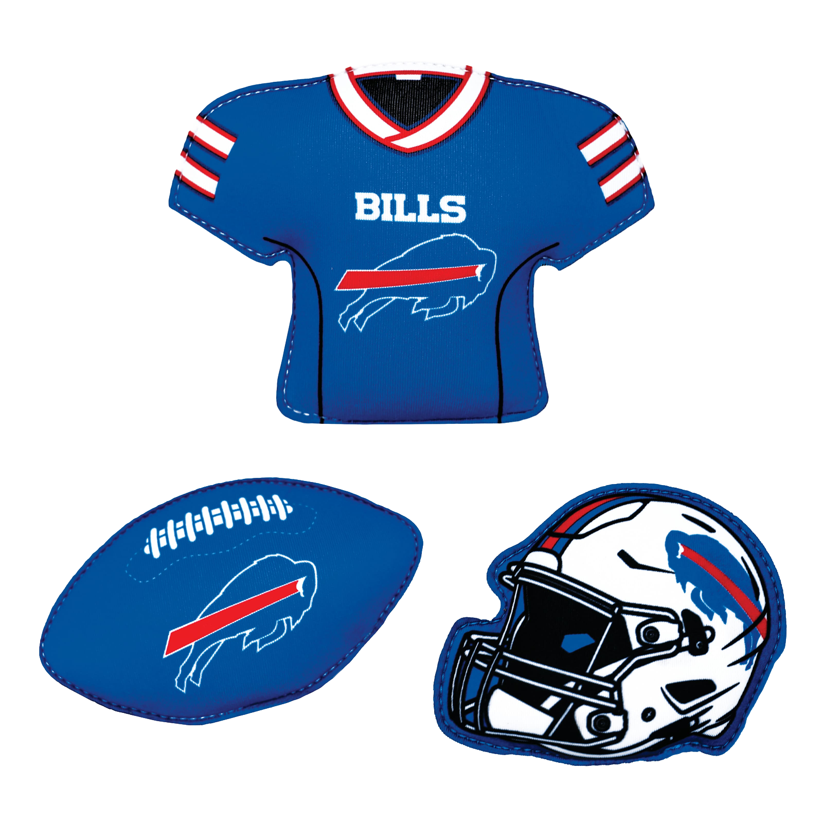 BigMouth Inc Pool|Collabs | NFL Neoprene Diving Toys - Buffalo Bills (Set of 3)