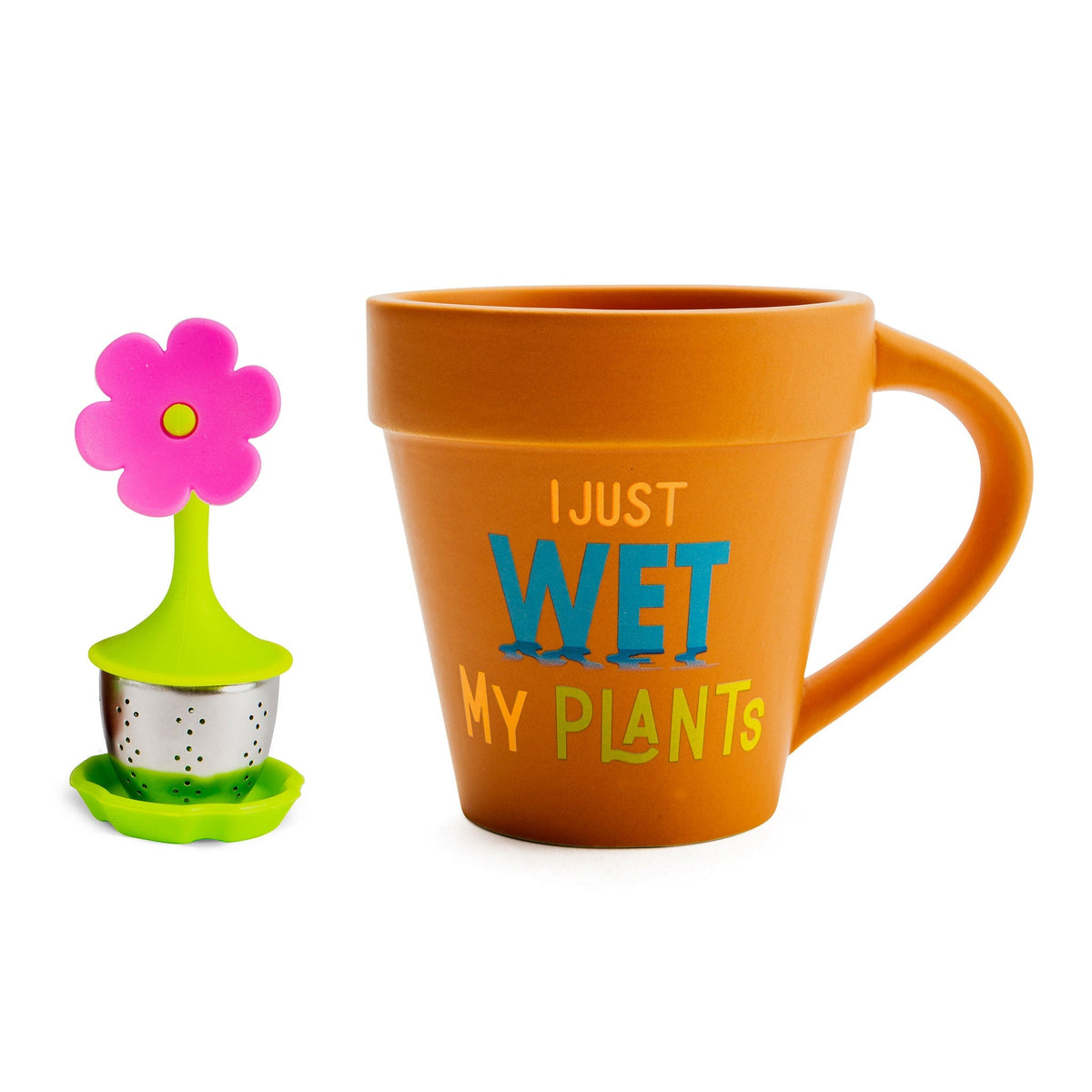 BigMouth Inc Beach | I Just Wet My Plants! - Tea Infuser Mug Set
