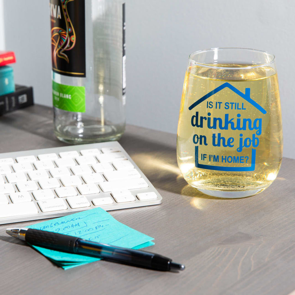BigMouth Inc Beach | Drinking on Job Wine Glass
