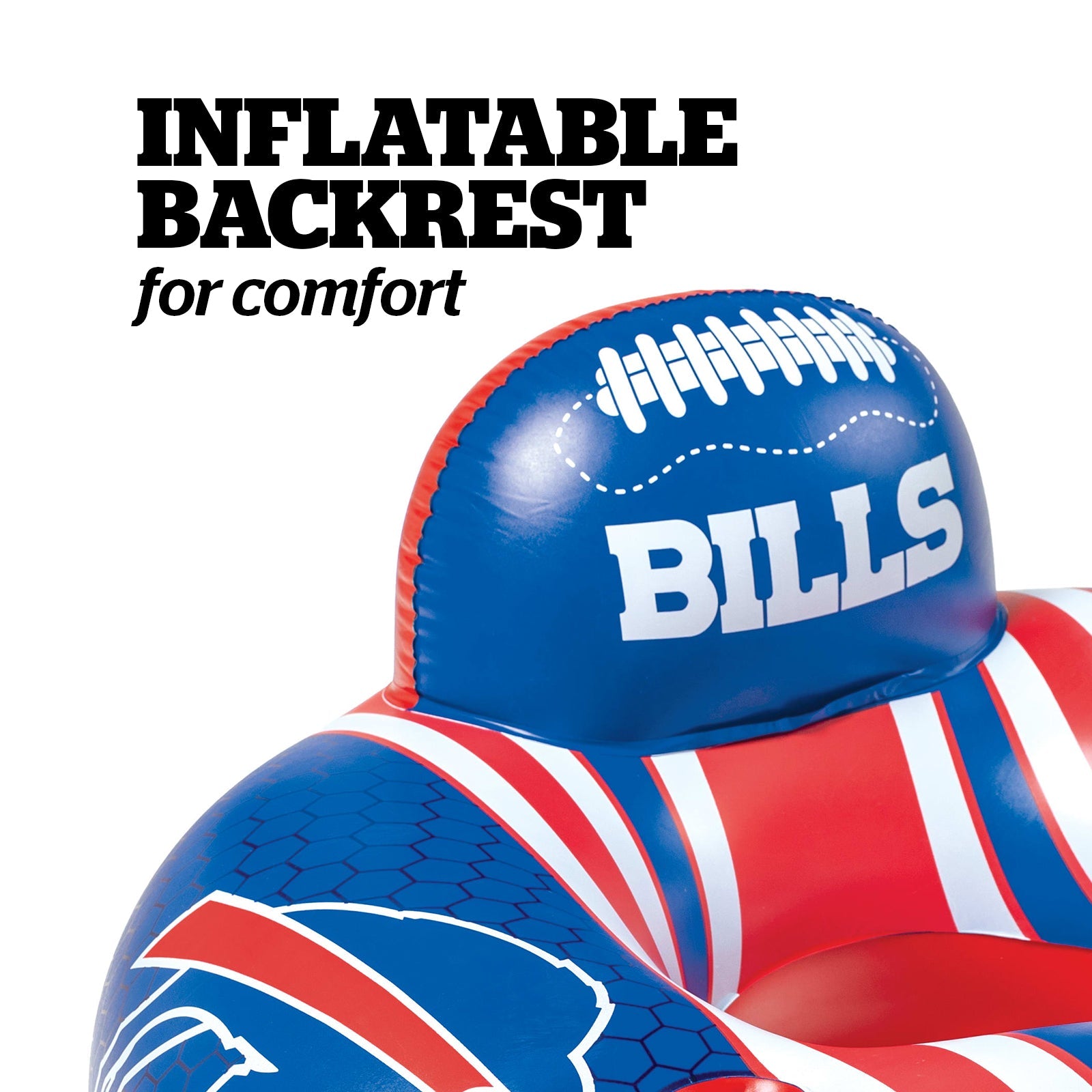 BigMouth Inc Collabs|Pool | Buffalo Bills 42 in Pool Float with cupholder and backrest