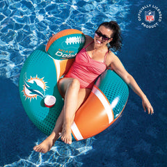 BigMouth Inc Collabs|Pool | Miami Dolphins 42 in Pool Float with cupholer and backrest
