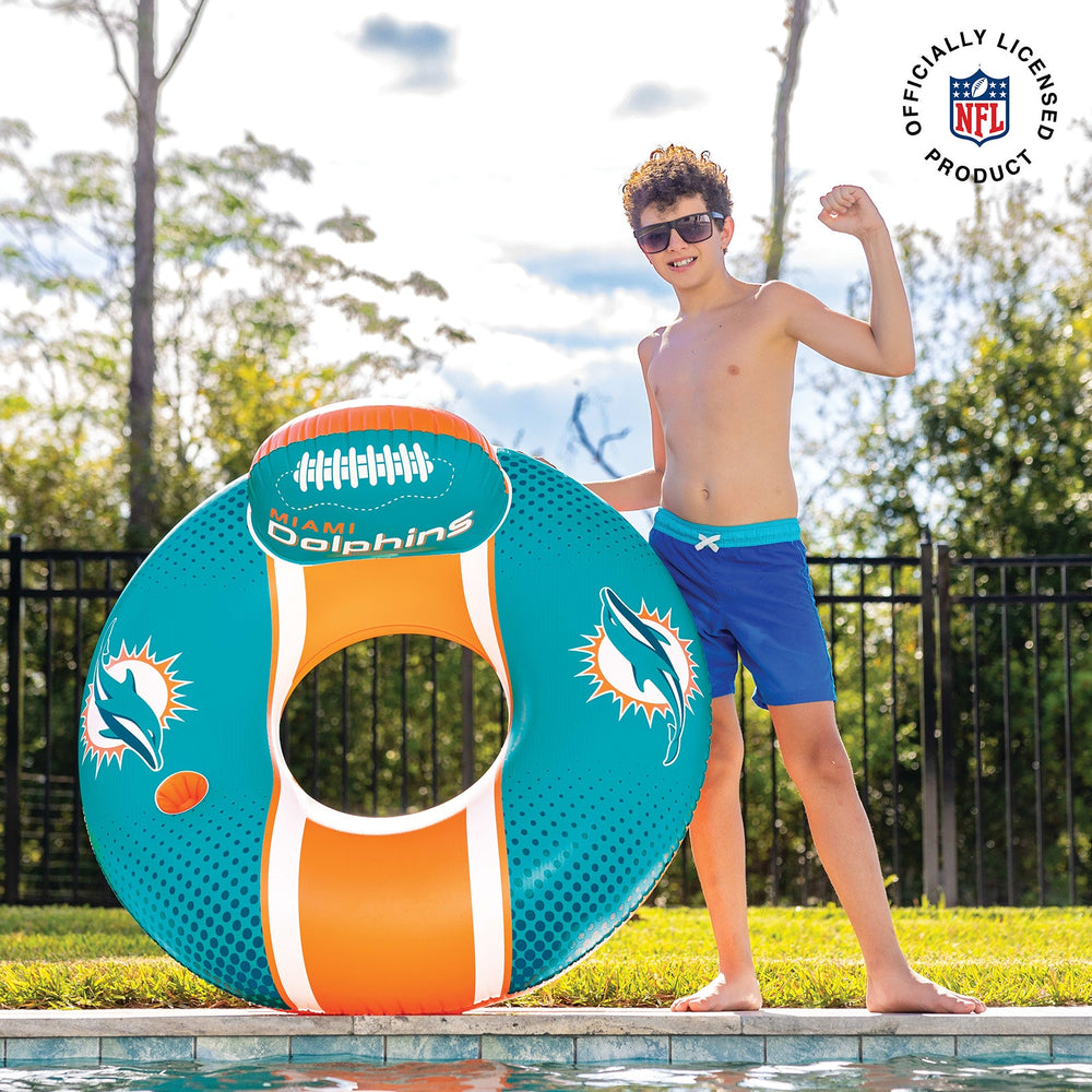 BigMouth Inc Collabs|Pool | Miami Dolphins 42 in Pool Float with cupholer and backrest