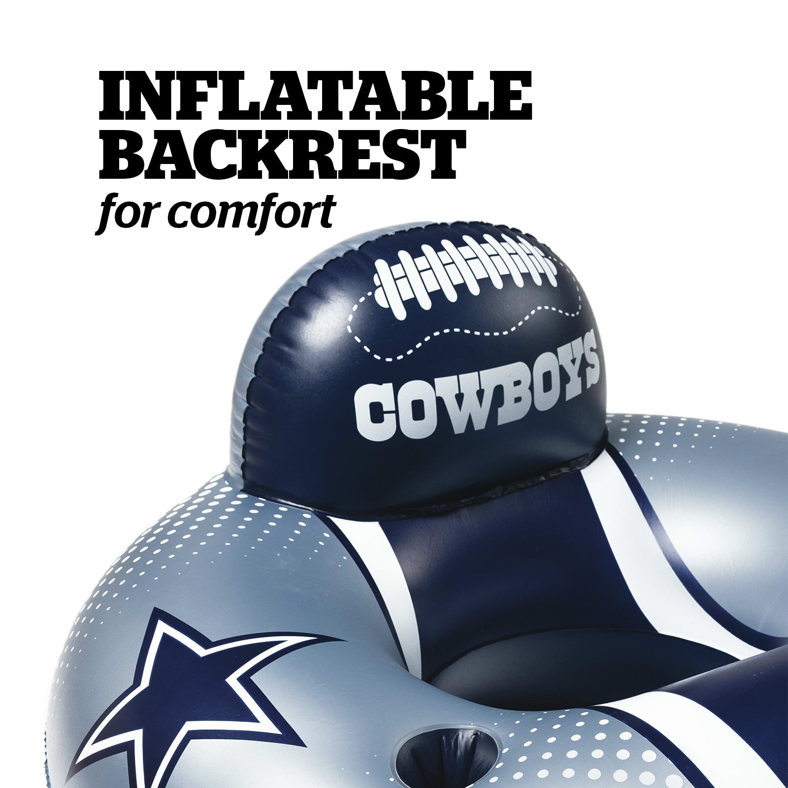 BigMouth Inc Collabs|Pool | Dallas Cowboys 42 in Pool Float with cupholder and backrest