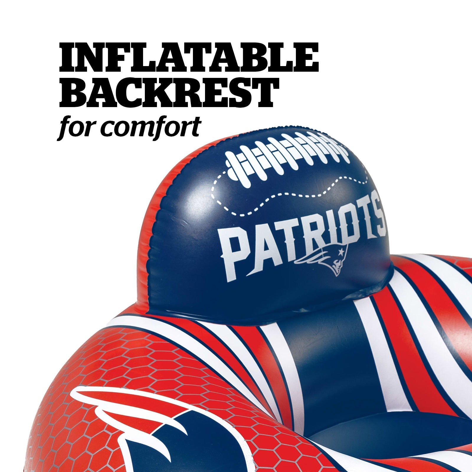 BigMouth Inc Collabs|Pool | New England Patriots 42 in Pool Float with cupholder and backrest