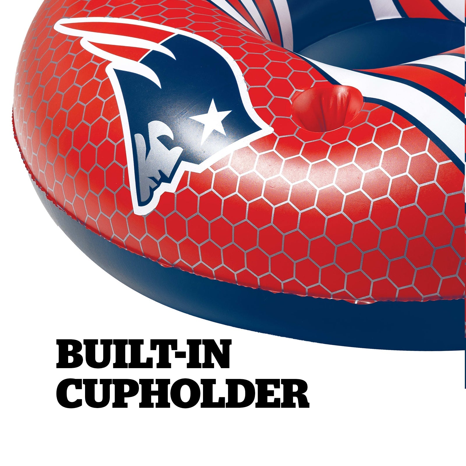 BigMouth Inc Collabs|Pool | New England Patriots 42 in Pool Float with cupholder and backrest