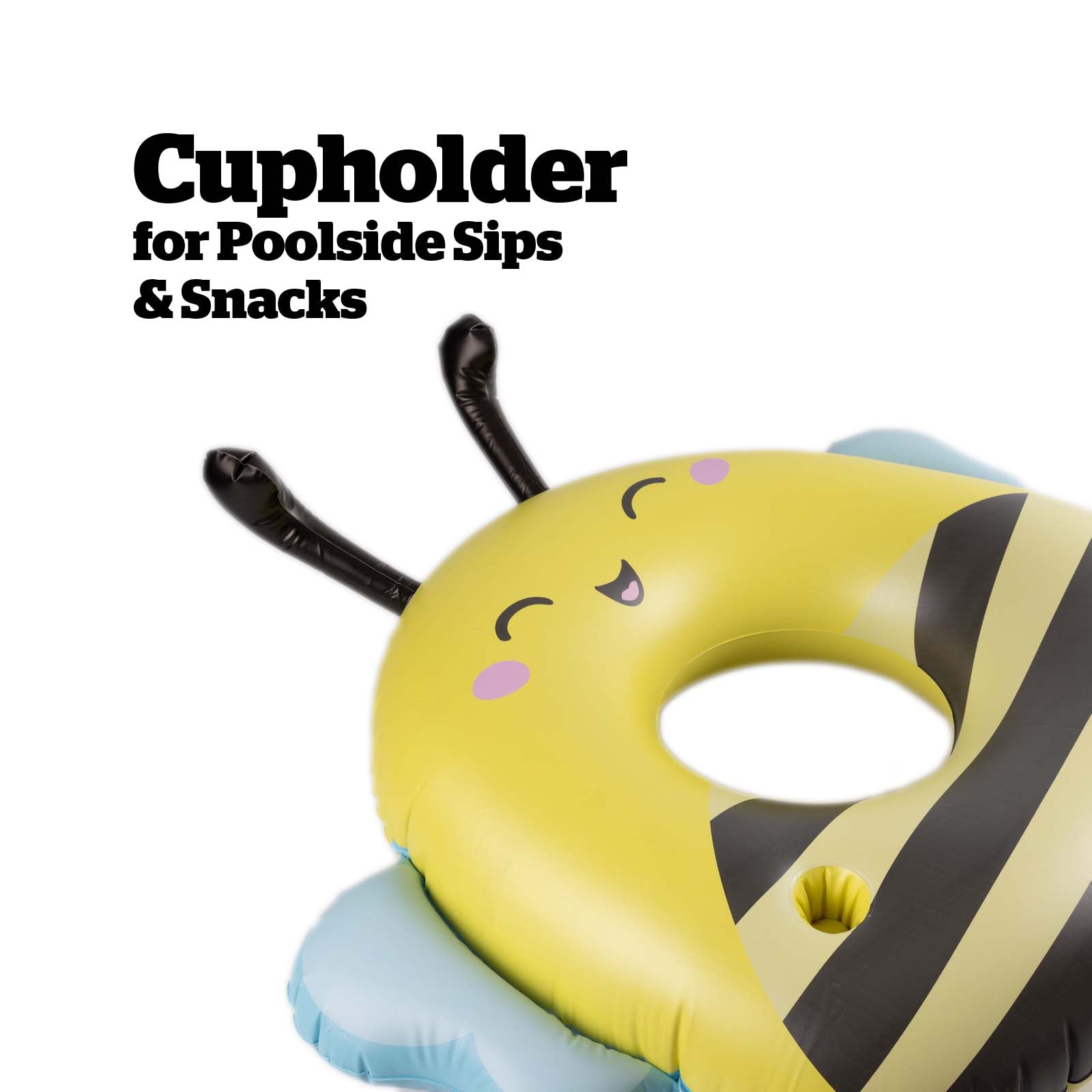 BigMouth Inc Pool|Collabs | Squishmallows Sunny the Bee 42 inch pool float with cupholder