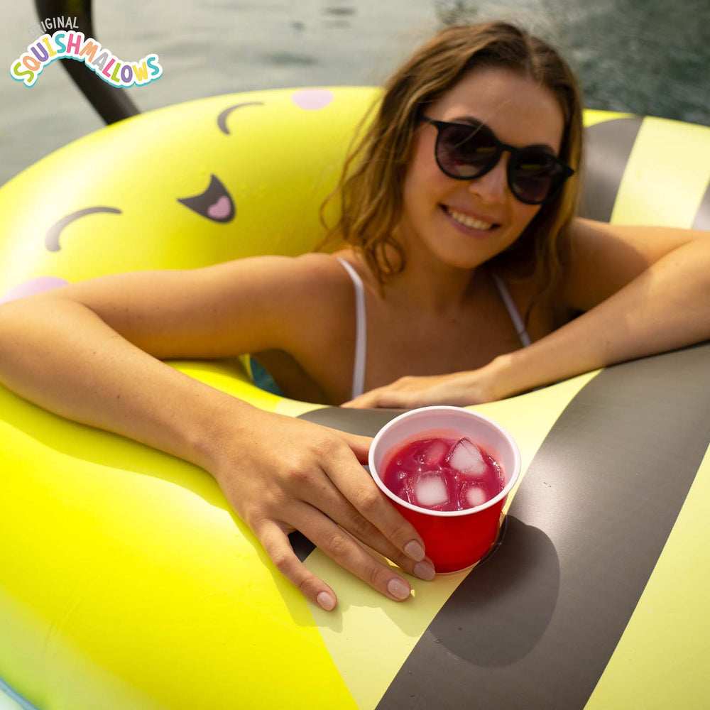 BigMouth Inc Pool|Collabs | Squishmallows Sunny the Bee 42 inch pool float with cupholder