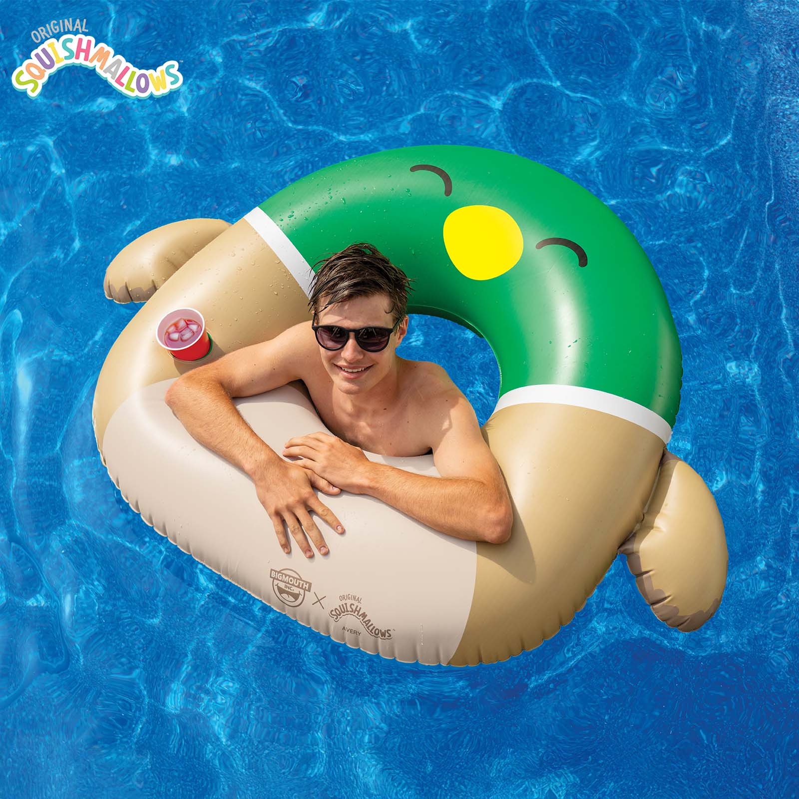 BigMouth Inc Pool|Collabs | Squishmallows Avery the Duck 42 inch pool float with cupholder