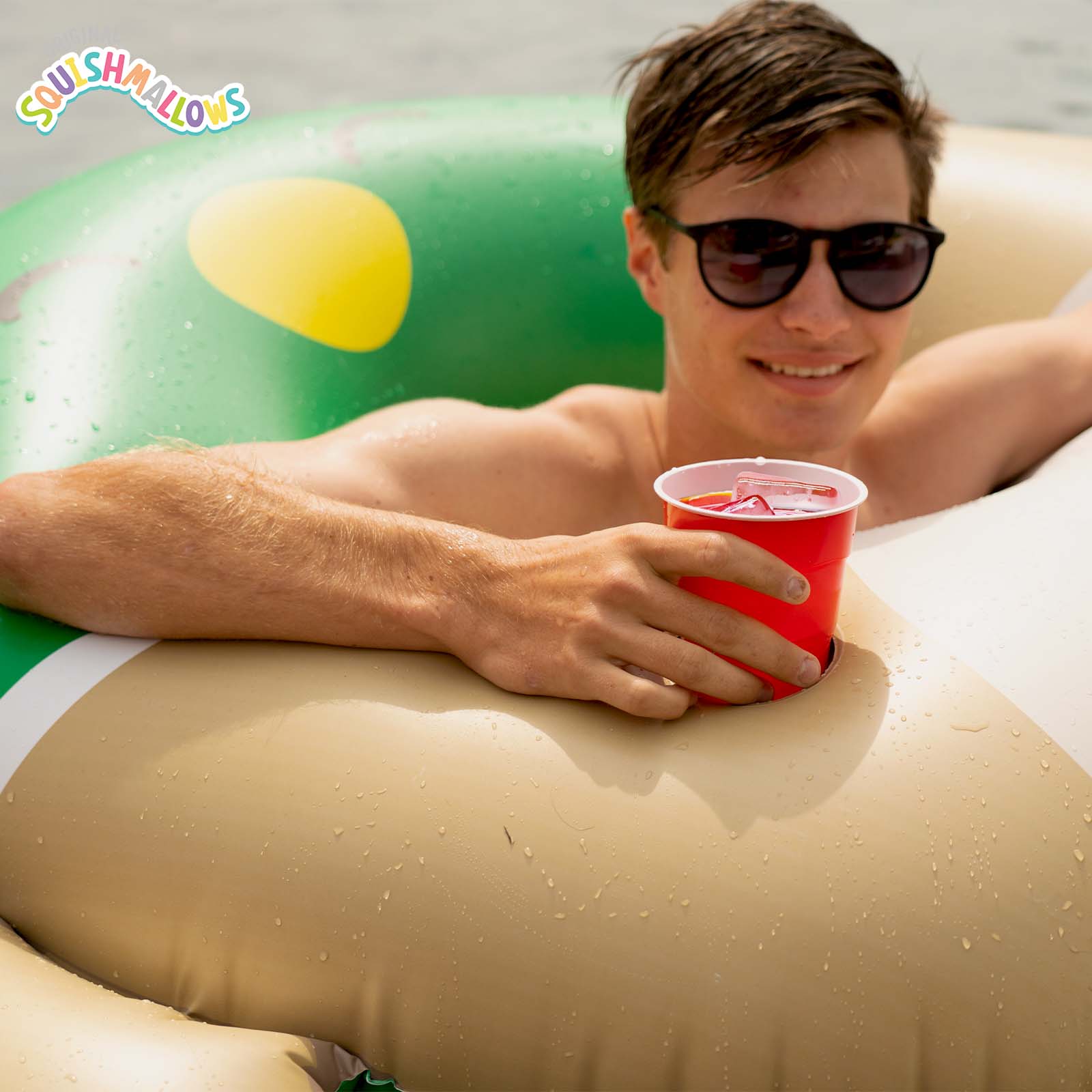 BigMouth Inc Pool|Collabs | Squishmallows Avery the Duck 42 inch pool float with cupholder