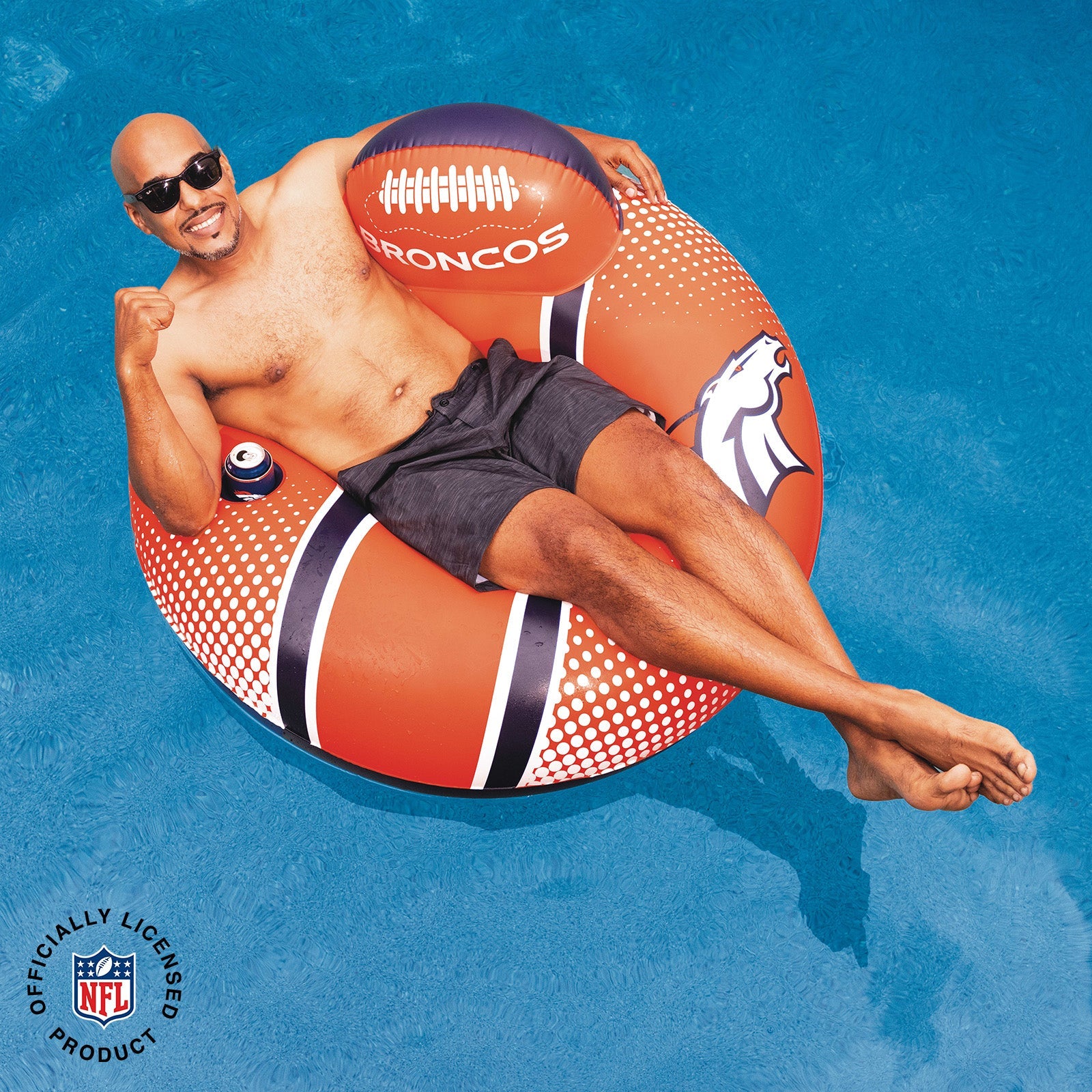 BigMouth Inc Pool|Collabs | Denver Broncos  42 in Pool Float with cupholder and backrest