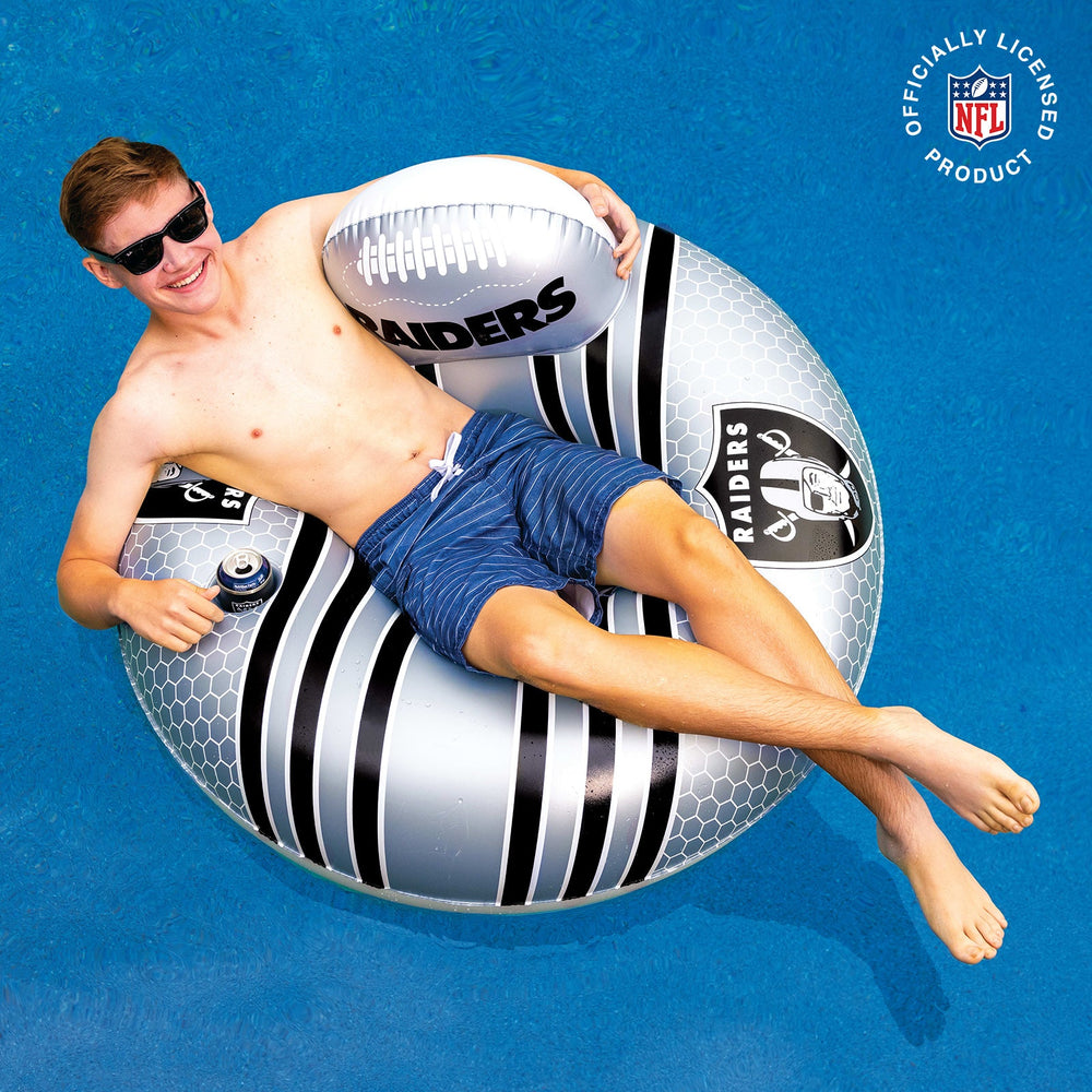 BigMouth Inc Pool|Collabs | Las Vegas Raiders 42 in Pool Float with cupholder and backrest