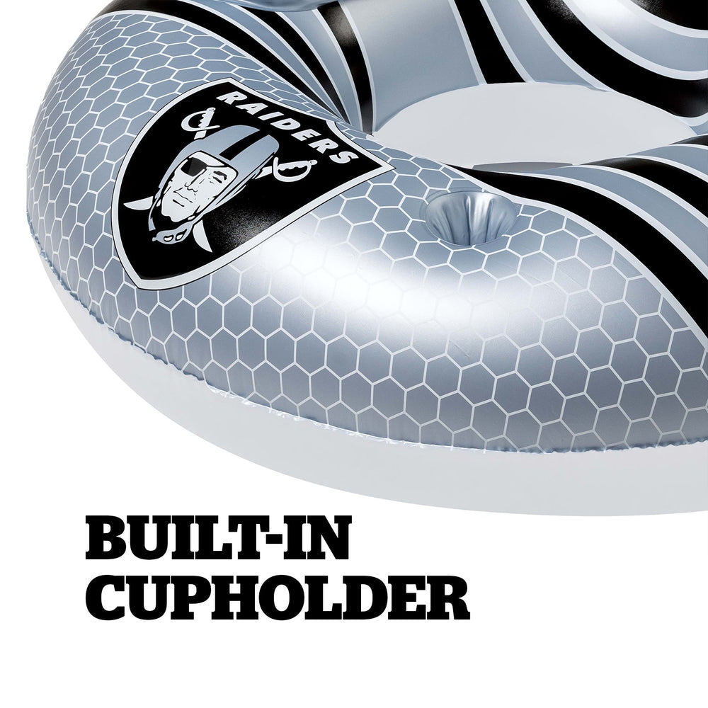 BigMouth Inc Pool|Collabs | Las Vegas Raiders 42 in Pool Float with cupholder and backrest