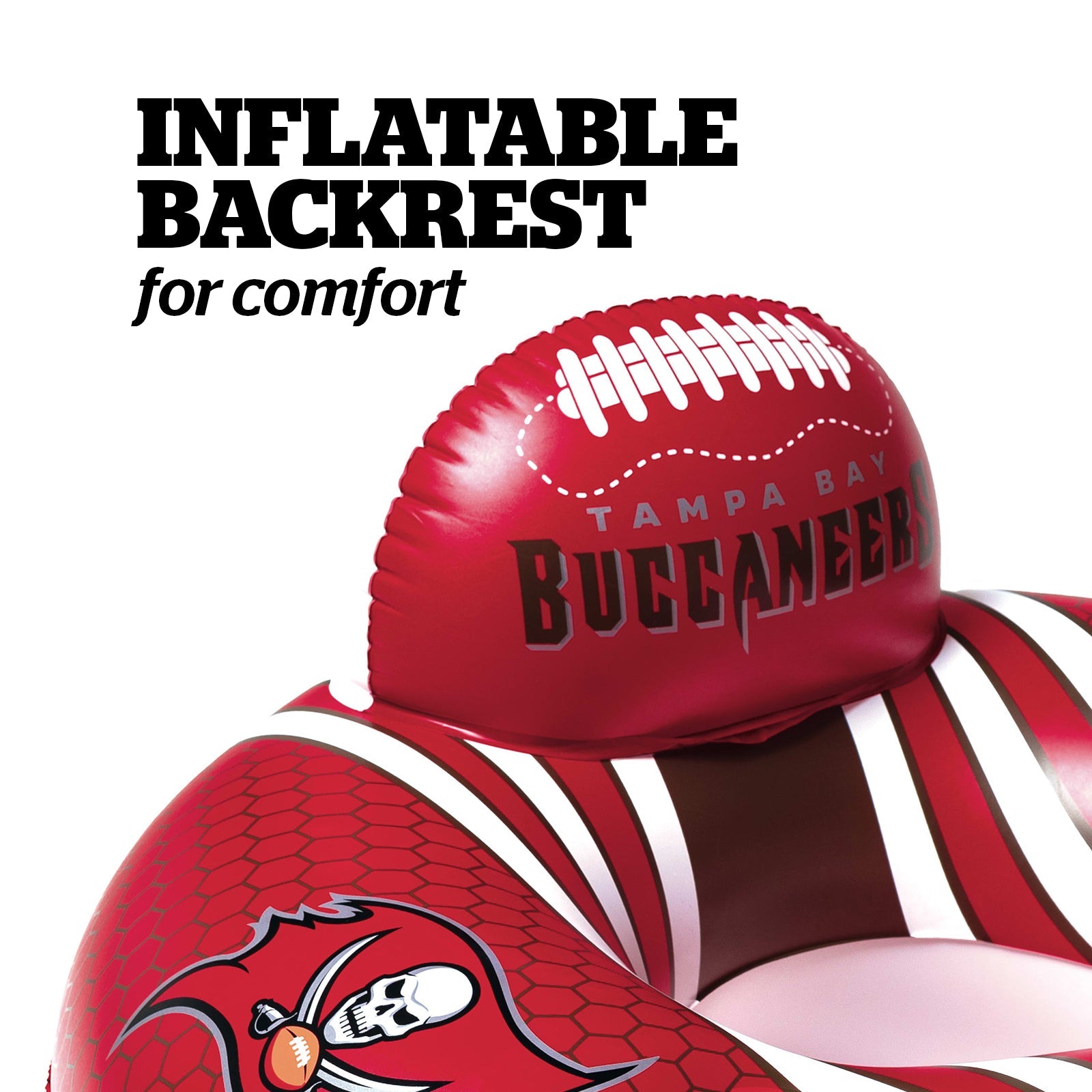 BigMouth Inc Pool|Collabs | Tampa Bay Buccaneers 42 in Pool Float with cupholder and backrest