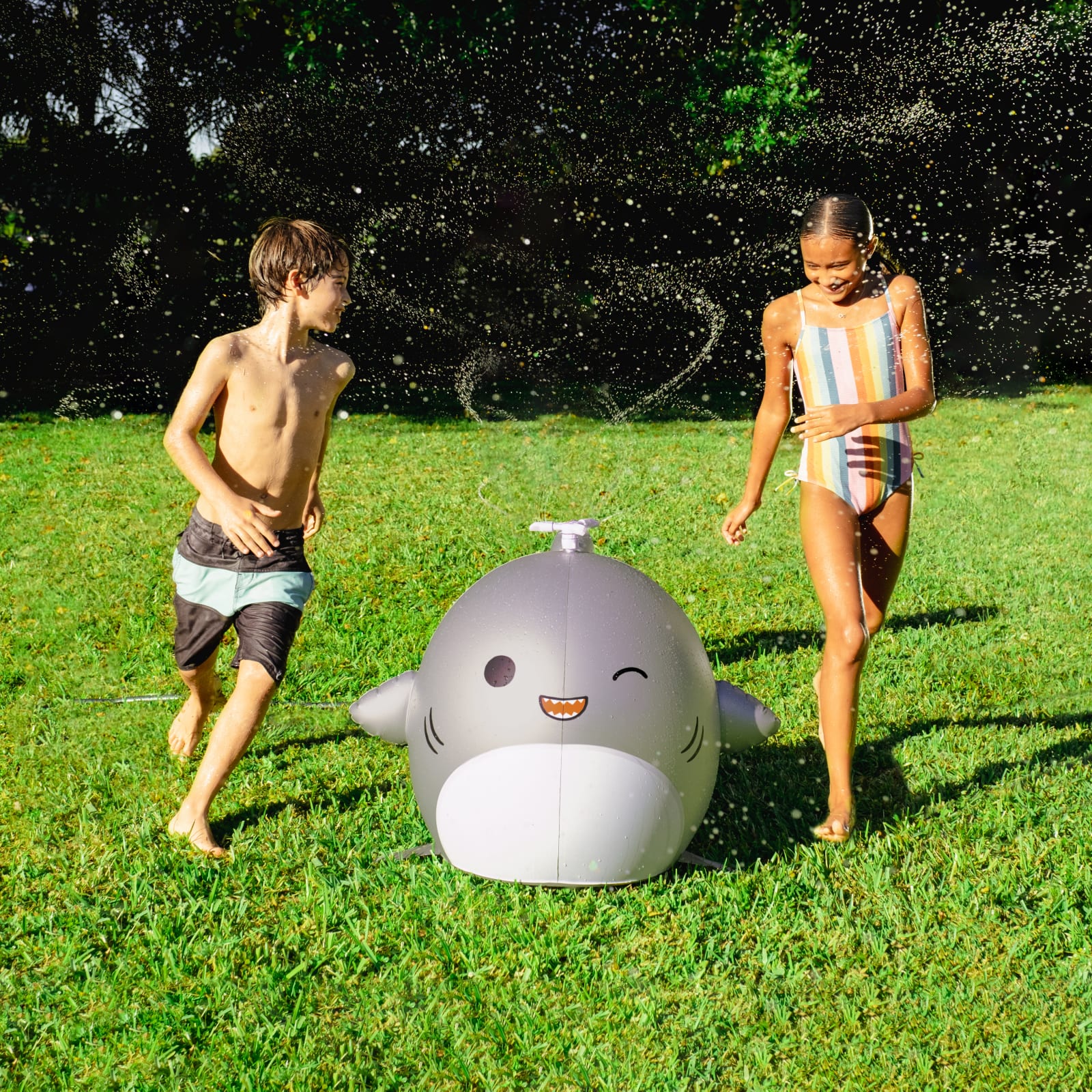 BigMouth Inc Pool | BigMouth x Squishmallows Gordon the Shark Mini Backyard Sprinkler