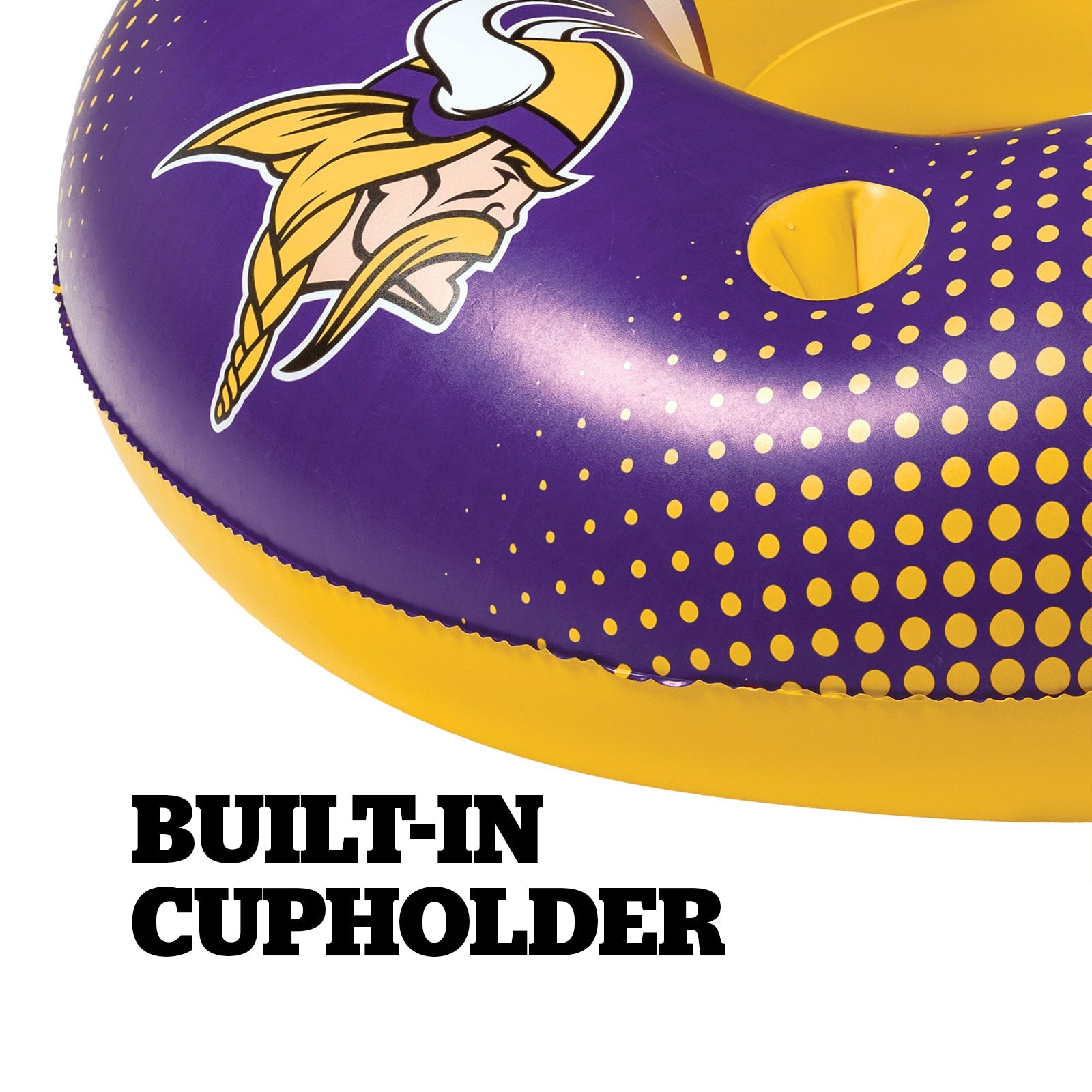 BigMouth Inc Pool|Collabs | Minnesota Vikings 42 in Pool Float with cupholder and backrest