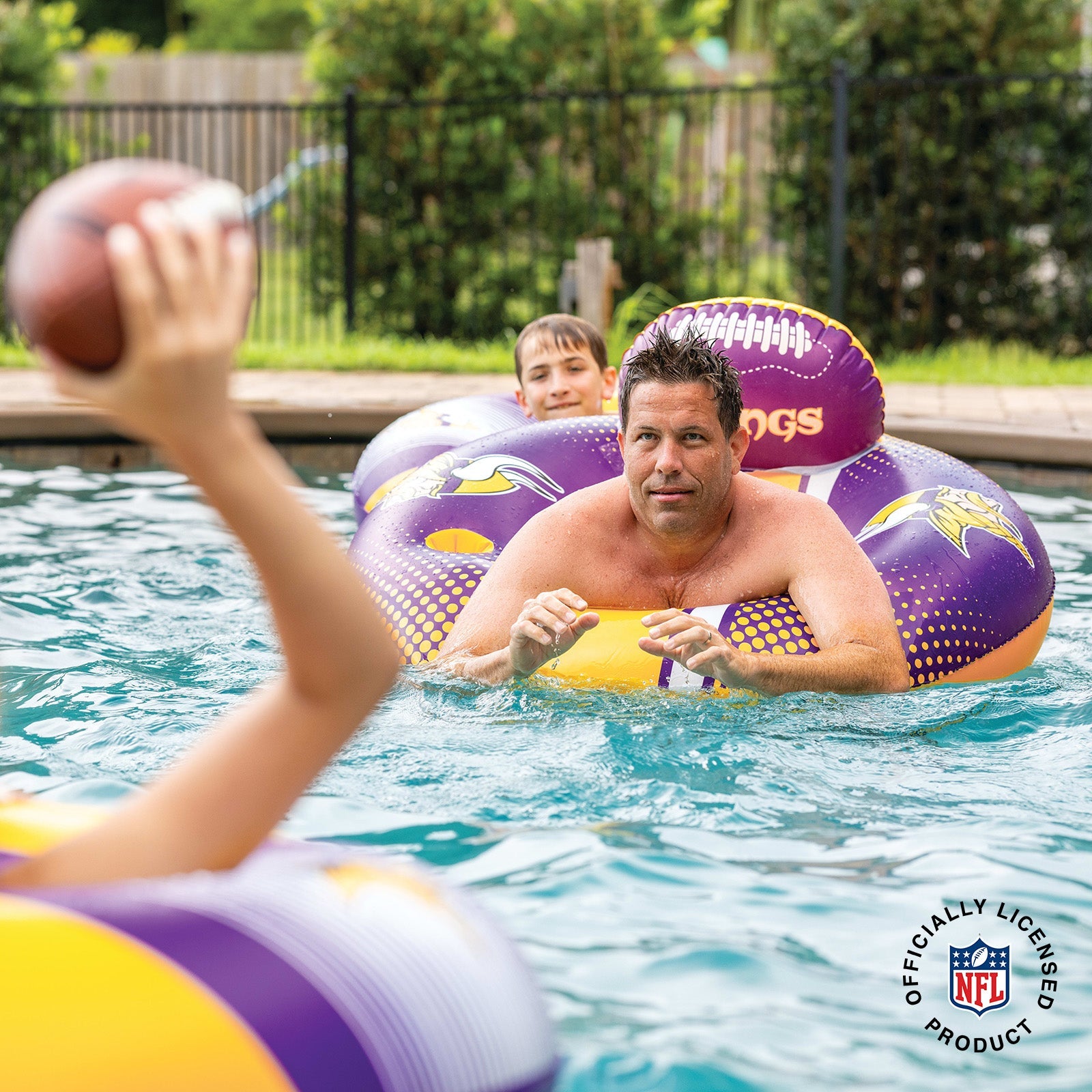 BigMouth Inc Pool|Collabs | Minnesota Vikings 42 in Pool Float with cupholder and backrest